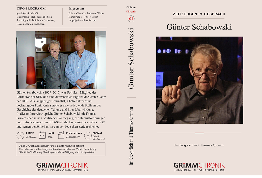 Günter Schabowski – Im Gespräch mit Thomas Grimm