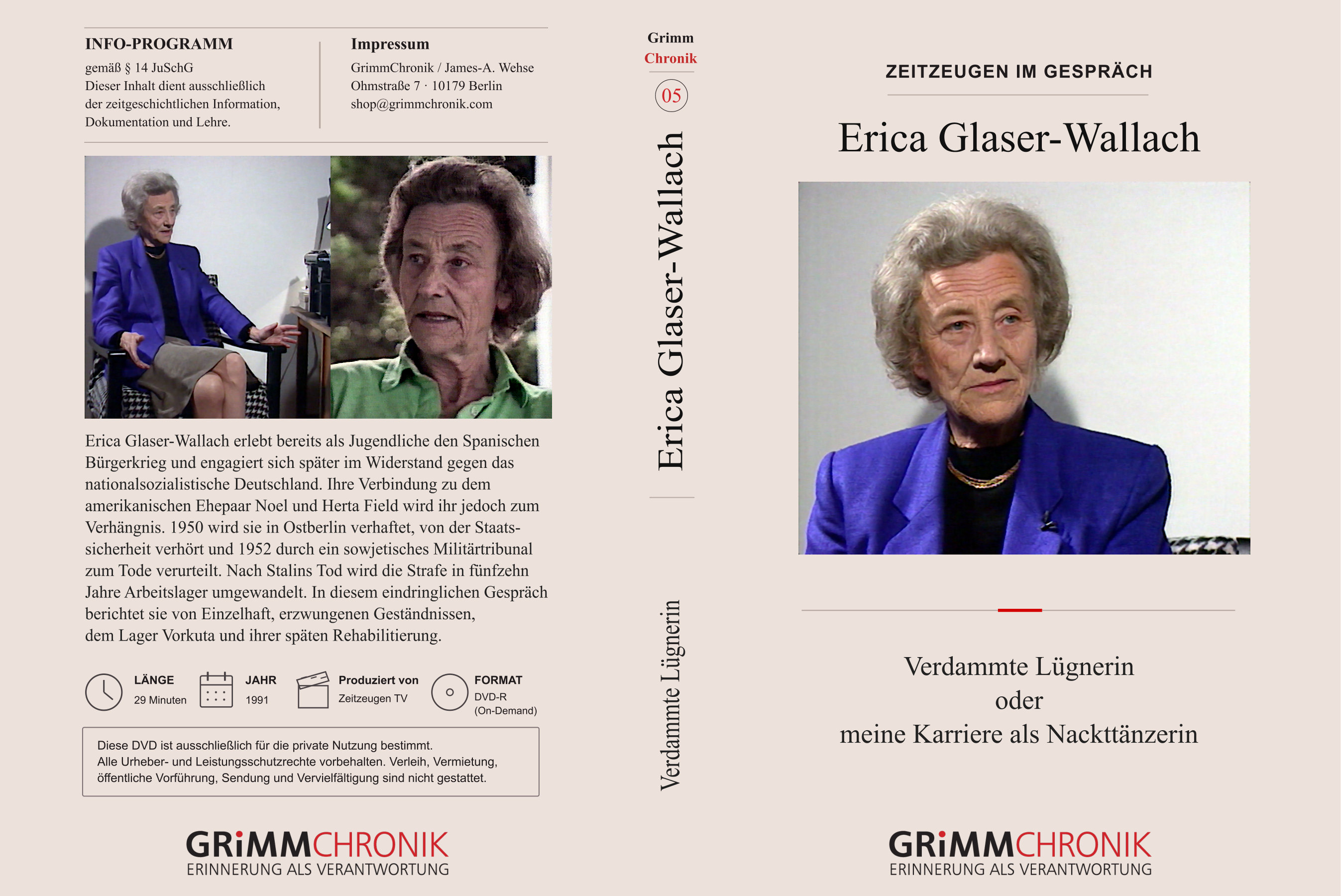 Erica Glaser-Wallach – Verdammte Lügnerin oder meine Karriere als Nackttänzerin