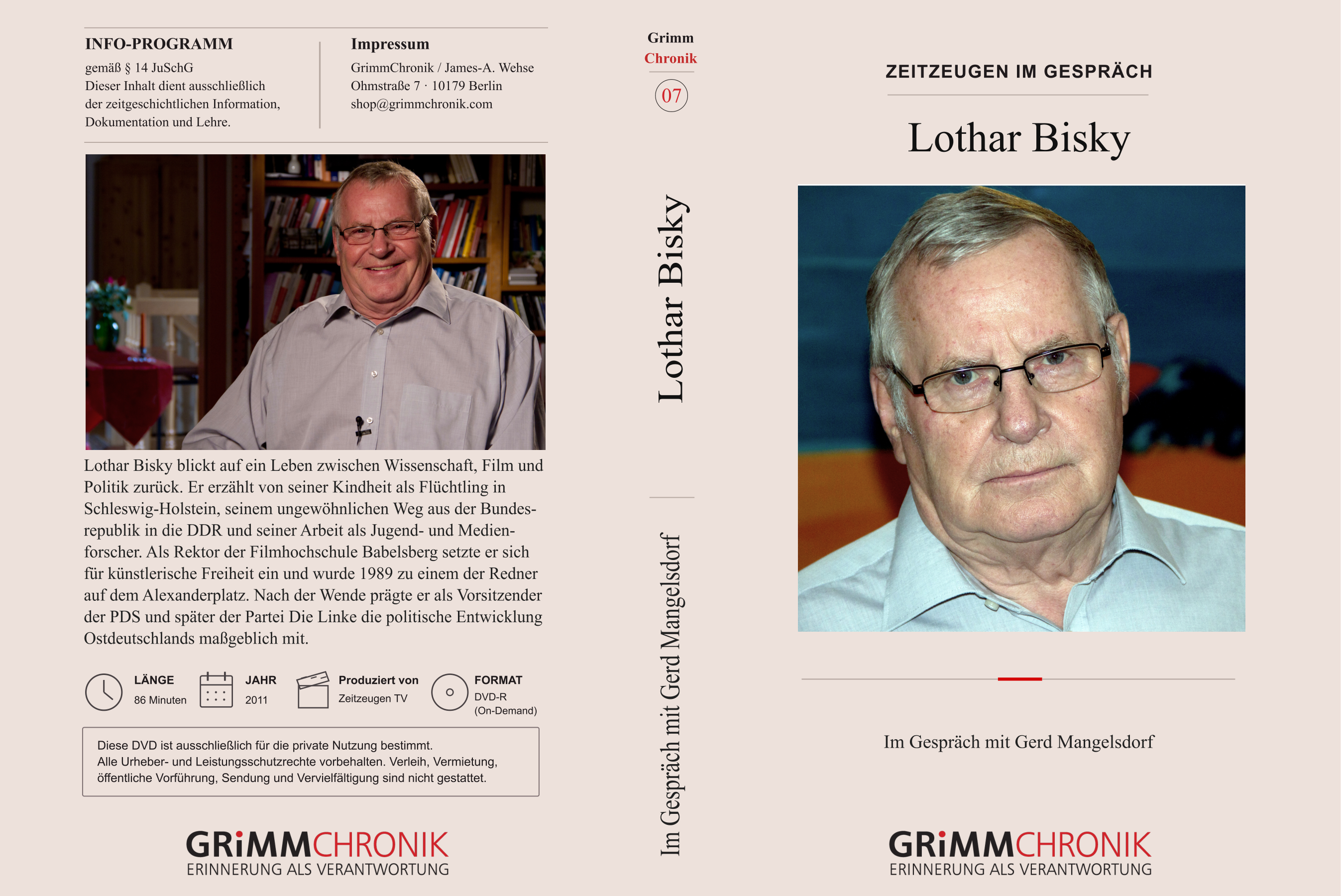 Lothar Bisky – Im Gespräch mit Gerd Mangelsdorf