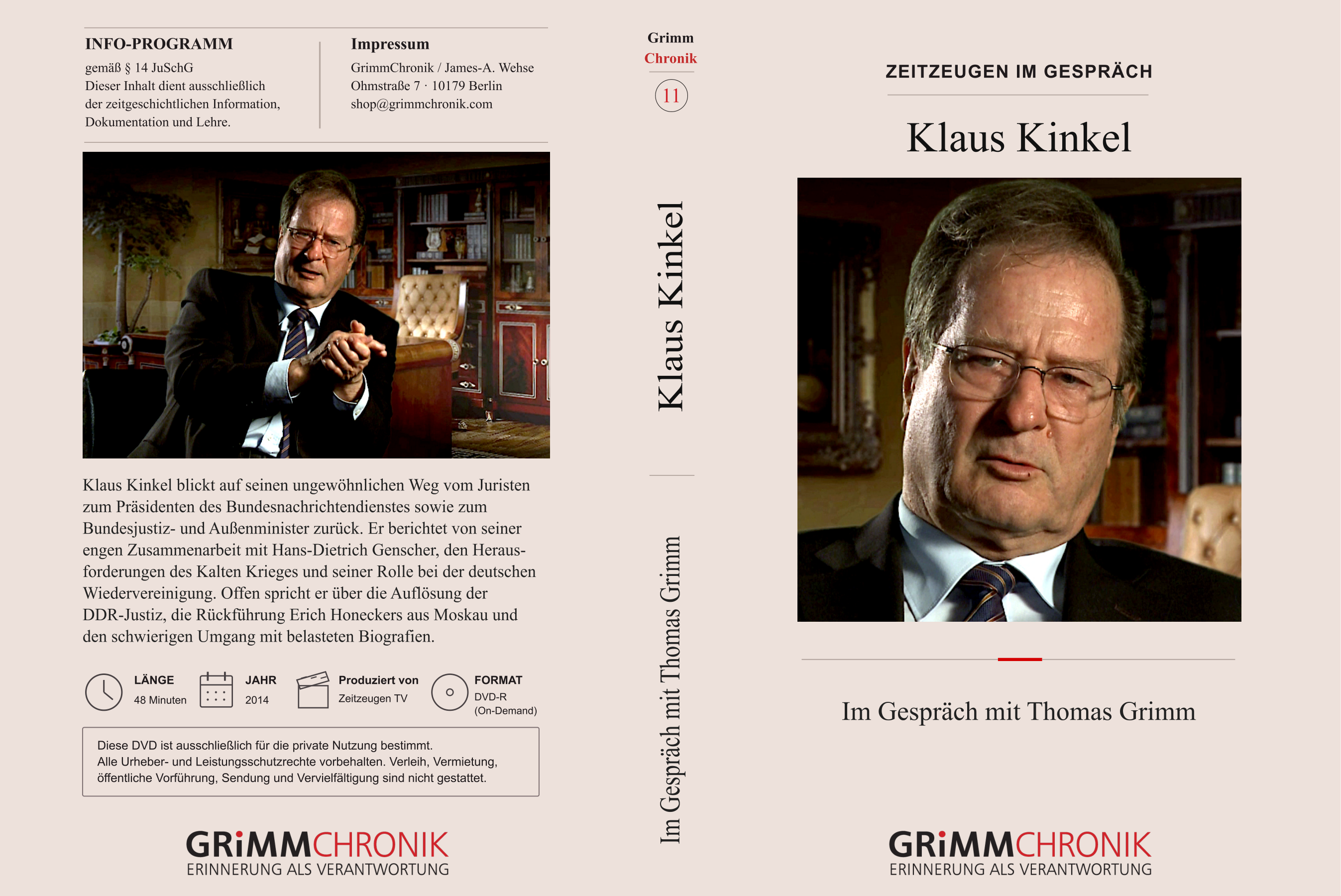 Klaus Kinkel – Im Gespräch mit Thomas Grimm