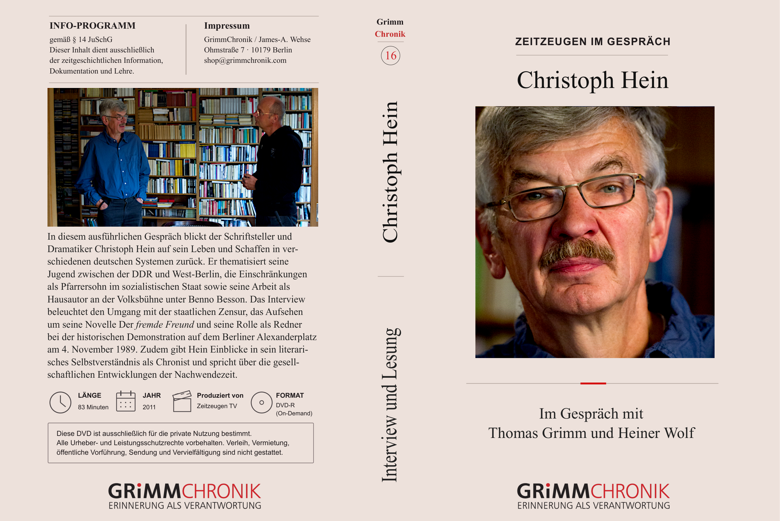 Christoph Hein – Interview und Lesung
