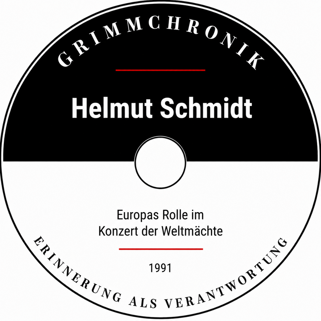 Helmut Schmidt – Europas Rolle im Konzert der Weltmächte