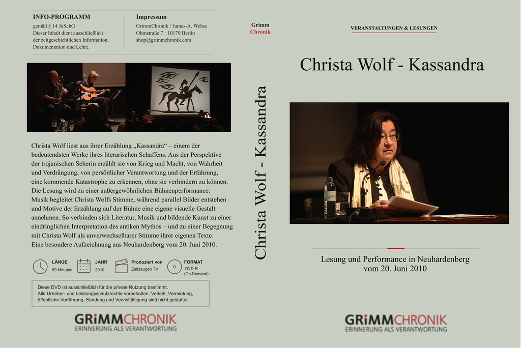 Christa Wolf - Kassandra