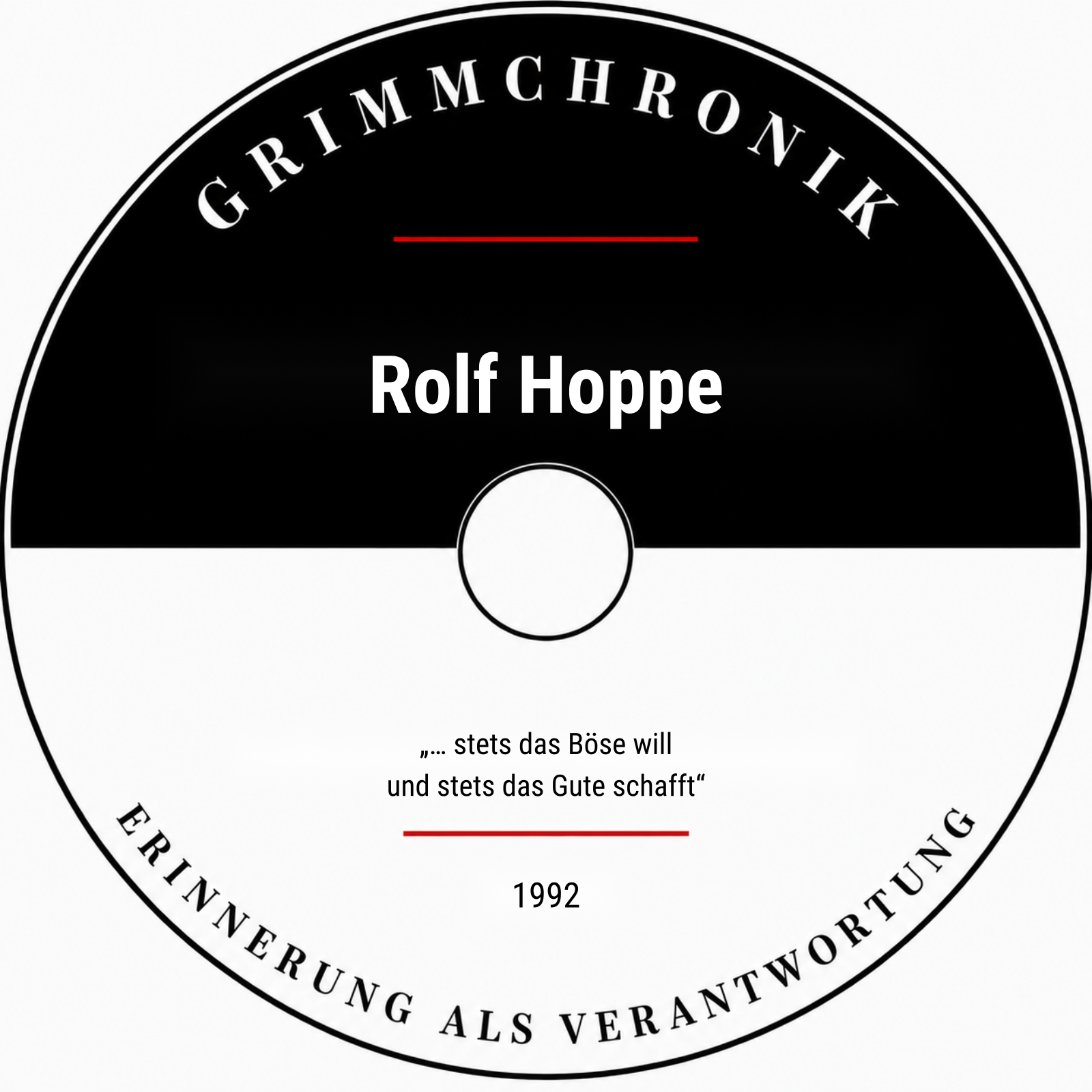 Rolf Hoppe – „… stets das Böse will und stets das Gute schafft“